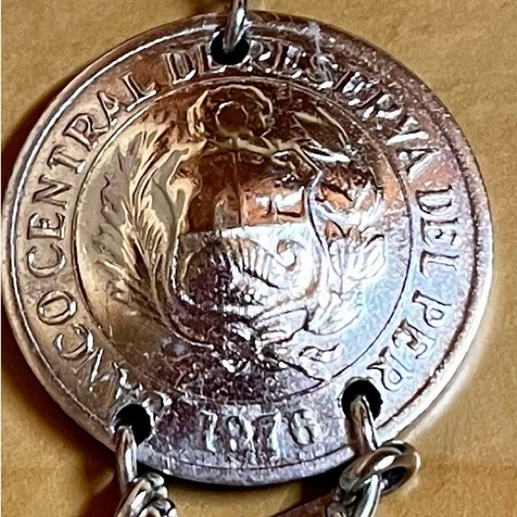 Banco Central De Reserva Del Peru 1976 Sterling Silver Dangle Earrings Boho Chic - Picture 14 of 17